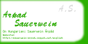 arpad sauerwein business card